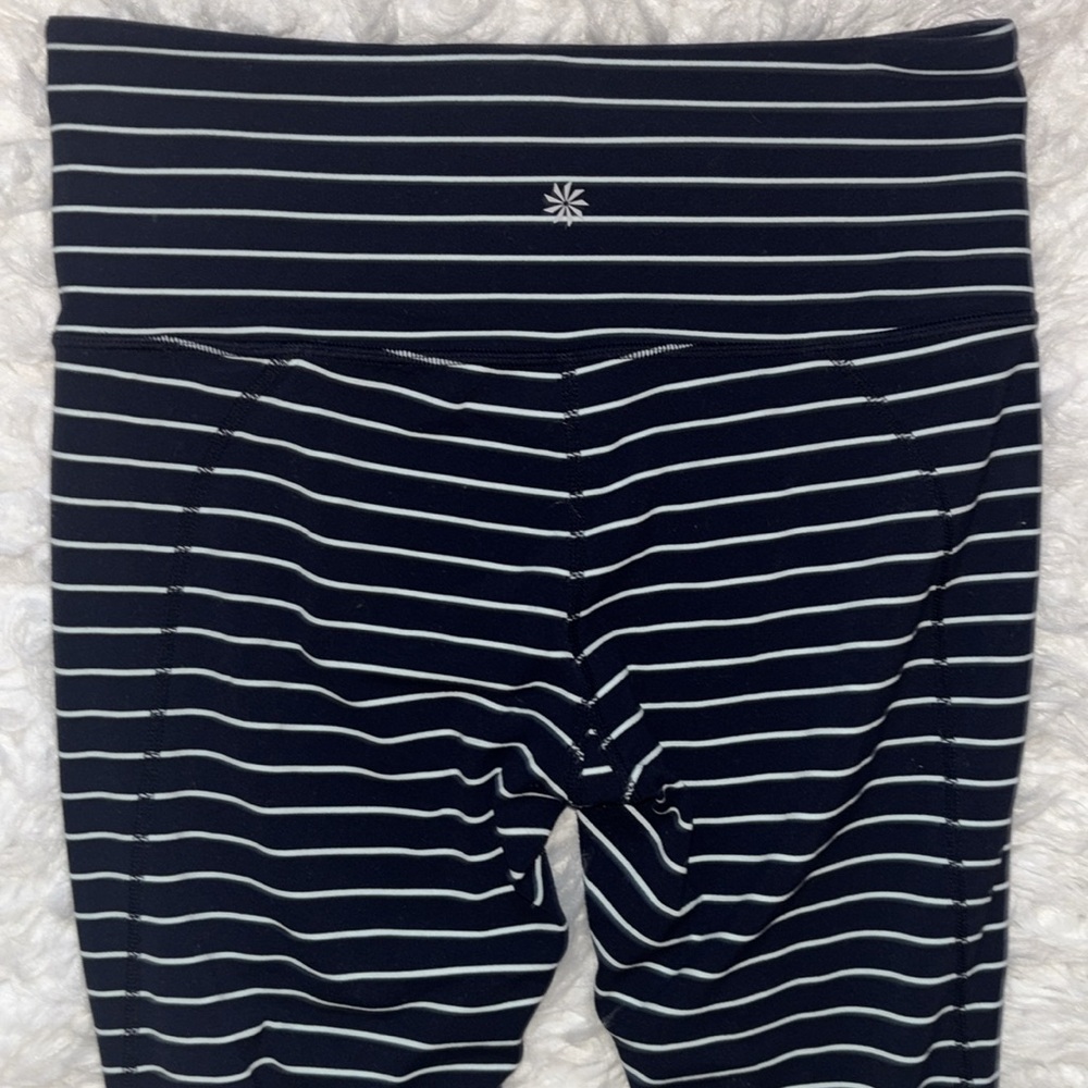 Athleta Chaturanga Yoga High Rise Cropped Striped Tights, Size S - Picture 5 of 16